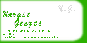 margit geszti business card